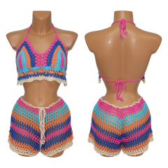 Leisure Colorful Crochet Beach Cover Up Wholesale