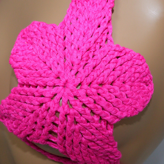 Rose Red Crochet Flower Bikini Set Supplier