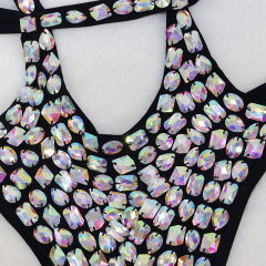 Black Sexy Hollow Out Samba Dance Costume Wholesale