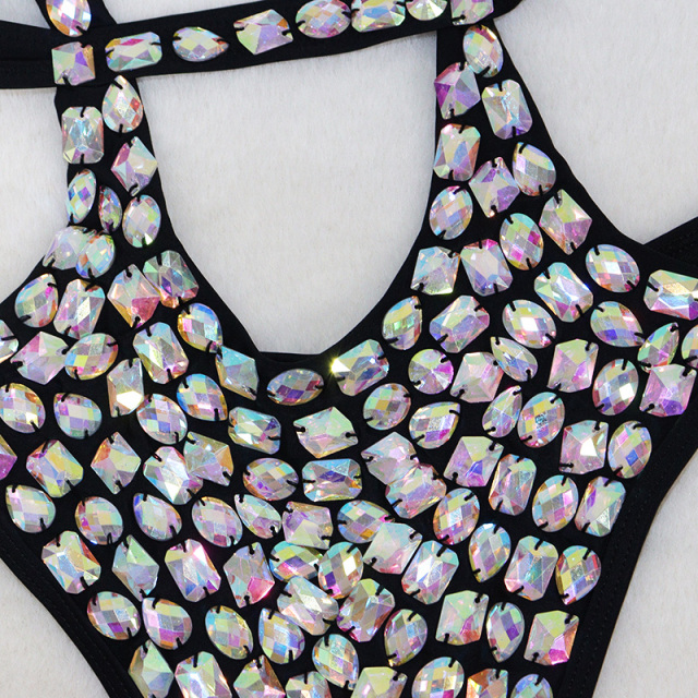 Black Sexy Hollow Out Samba Dance Costume Wholesale