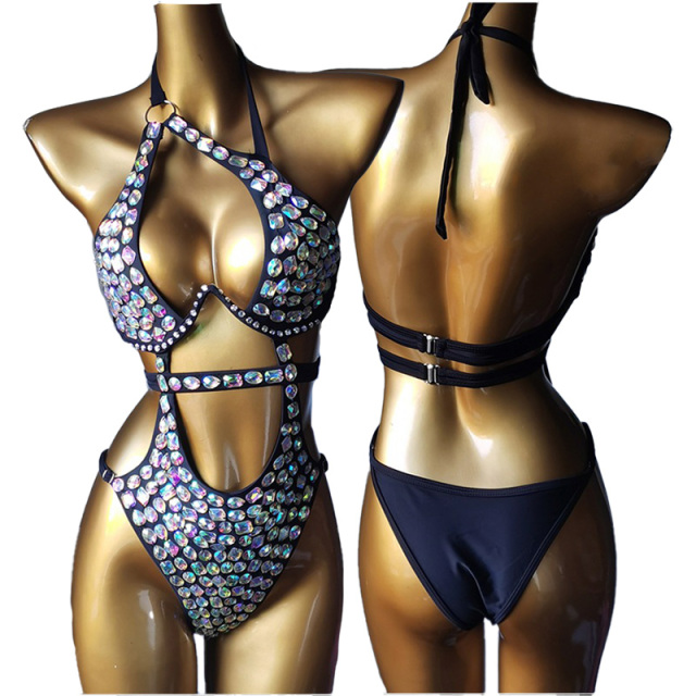 Black Sexy Hollow Out Samba Dance Costume Wholesale