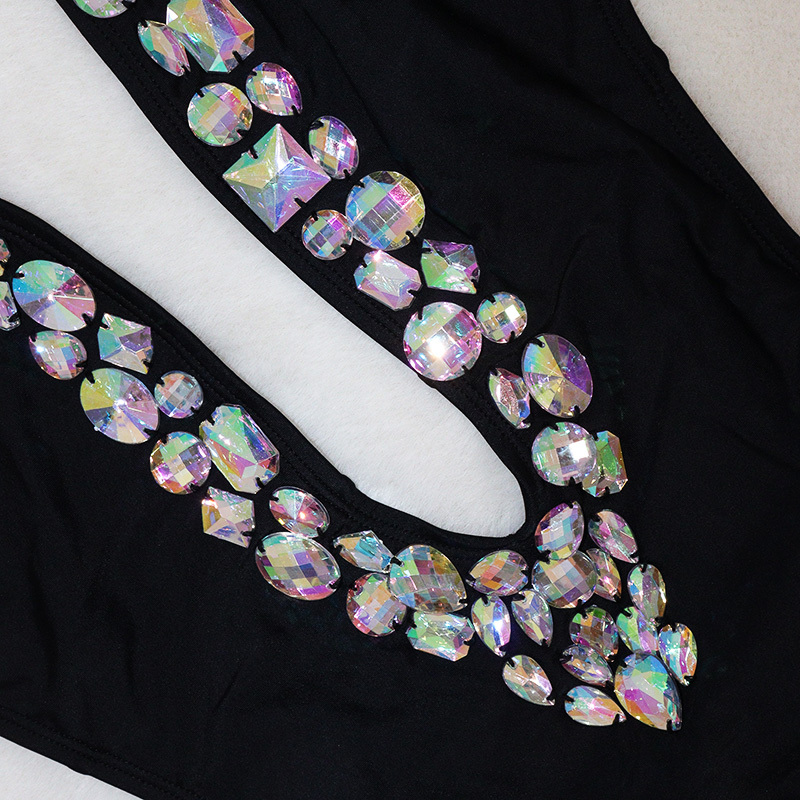 Ladies Deep V Neck Diamond Carnival Outfits Supplier