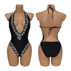 Ladies Deep V Neck Diamond Carnival Outfits Supplier