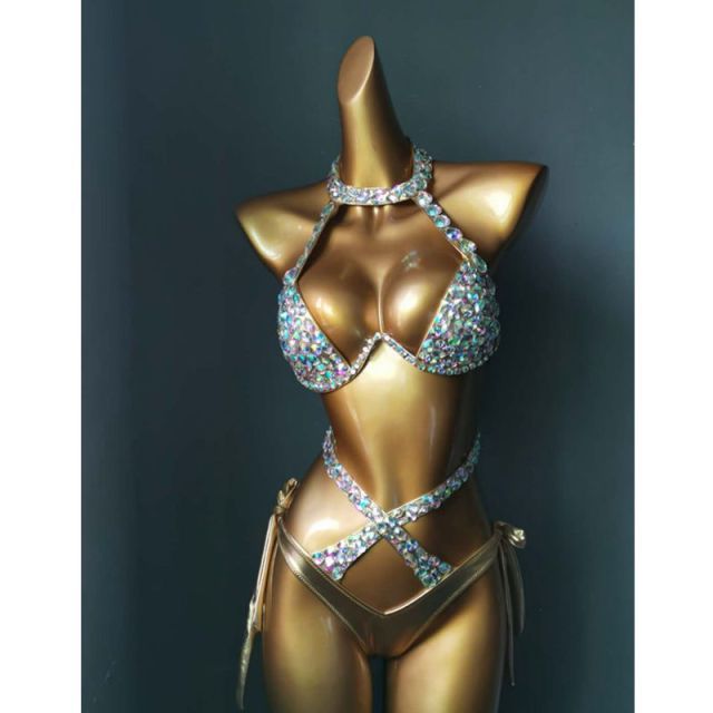 Sexy Rhinestone Carnival Festival Outfits Manufacturer