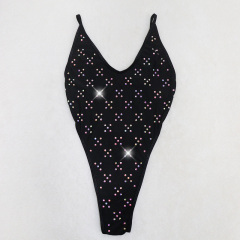 Black Crystal Pole Dance Competition Costume Custom