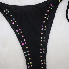 Bling Rhinestone Triangle Bikini Set Stripper Outfits Custom