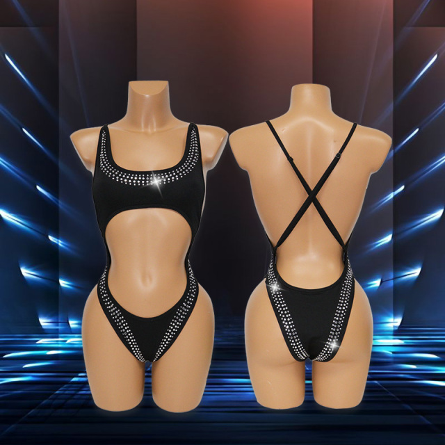 Women's Sexy Studs Hollow Out Exotic Dancewear Manufacturer