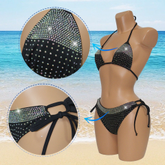 Sparkly Gradient Crystal Bathing Suit Stripper Outfit Manufacturer
