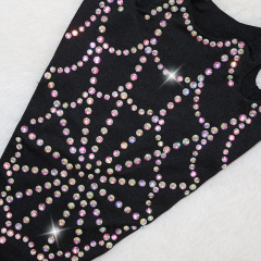 Unique Diamond  Spider Web Pattern Exotic Dancewear Supplier