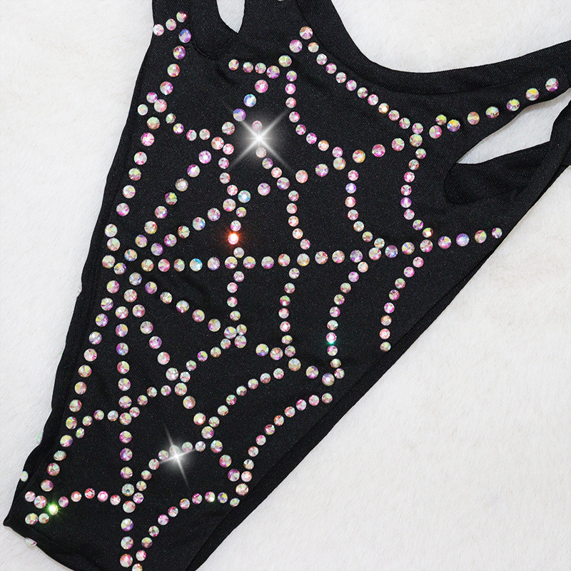 Unique Diamond  Spider Web Pattern Exotic Dancewear Supplier