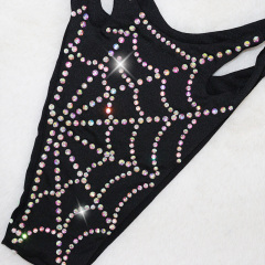 Unique Diamond  Spider Web Pattern Exotic Dancewear Supplier
