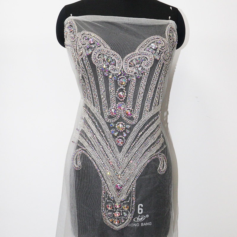 Full Body Rhinestone Applique for Evening Wedding Dress Exporter