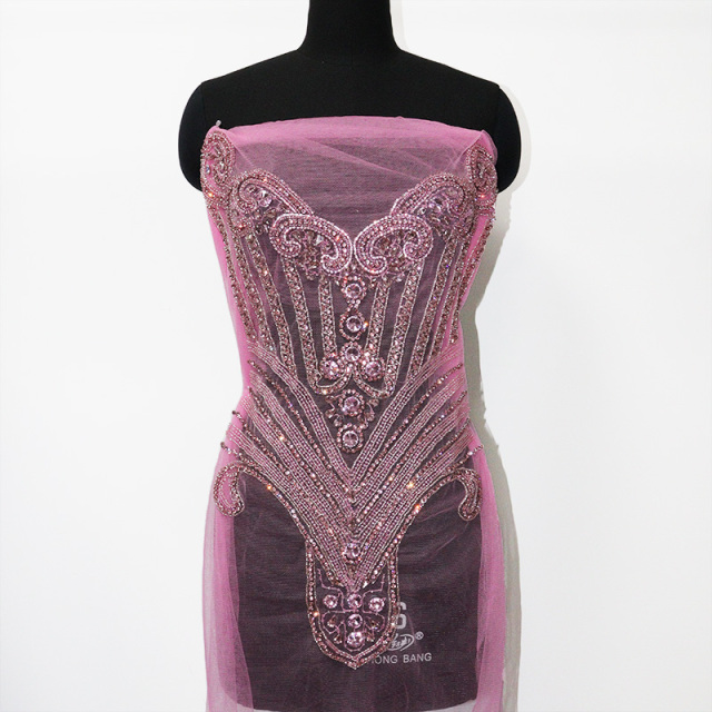 Full Body Rhinestone Applique for Evening Wedding Dress Exporter