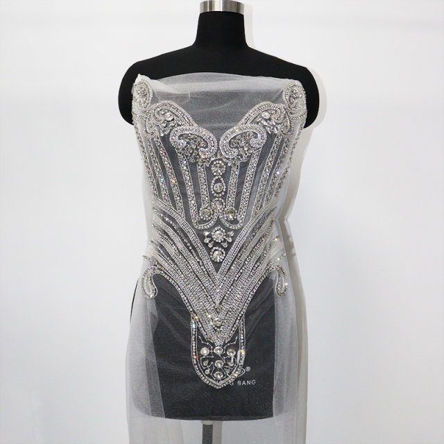 Full Body Rhinestone Applique for Evening Wedding Dress Exporter