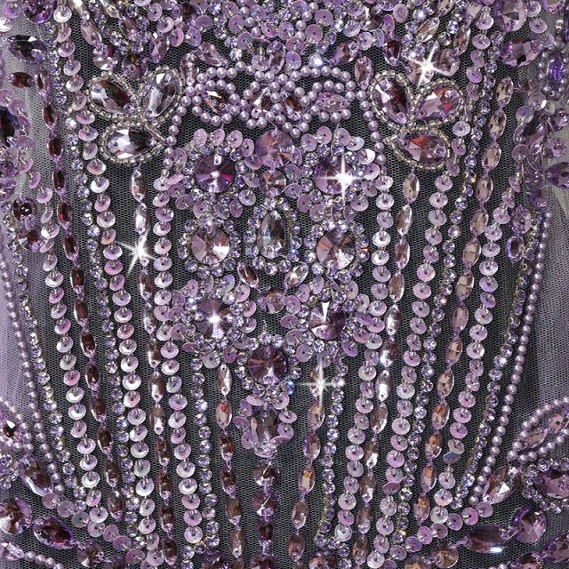 Bling Diamante Beaded Appliques for Dresses Manufacturer