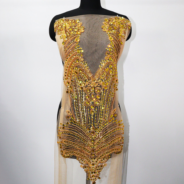 Bling Diamante Beaded Appliques for Dresses Manufacturer