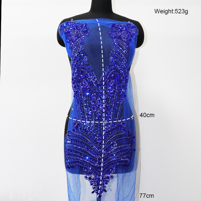 Bling Diamante Beaded Appliques for Dresses Manufacturer
