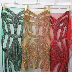 Full Bodice Rhinestone Applique for Making Bridal Dress Factory