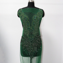 Multi Color Crystal Beaded Bridal Bodice Appliques Supplier