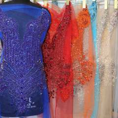 Multi Color Crystal Beaded Bridal Bodice Appliques Supplier