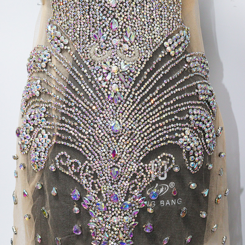 Luxury Beaded Rhinestone Applique for Bridal Evening Dress Wholesale