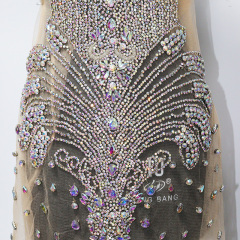 Luxury Beaded Rhinestone Applique for Bridal Evening Dress Wholesale