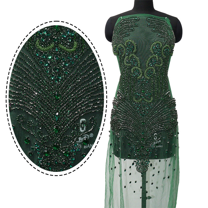 Luxury Beaded Rhinestone Applique for Bridal Evening Dress Wholesale