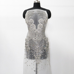 Luxury Beaded Rhinestone Applique for Bridal Evening Dress Wholesale