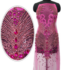 Luxury Beaded Rhinestone Applique for Bridal Evening Dress Wholesale