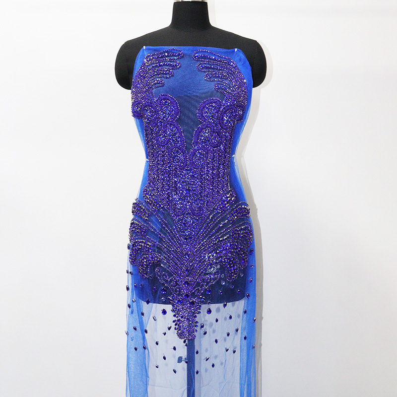 Luxury Beaded Rhinestone Applique for Bridal Evening Dress Wholesale