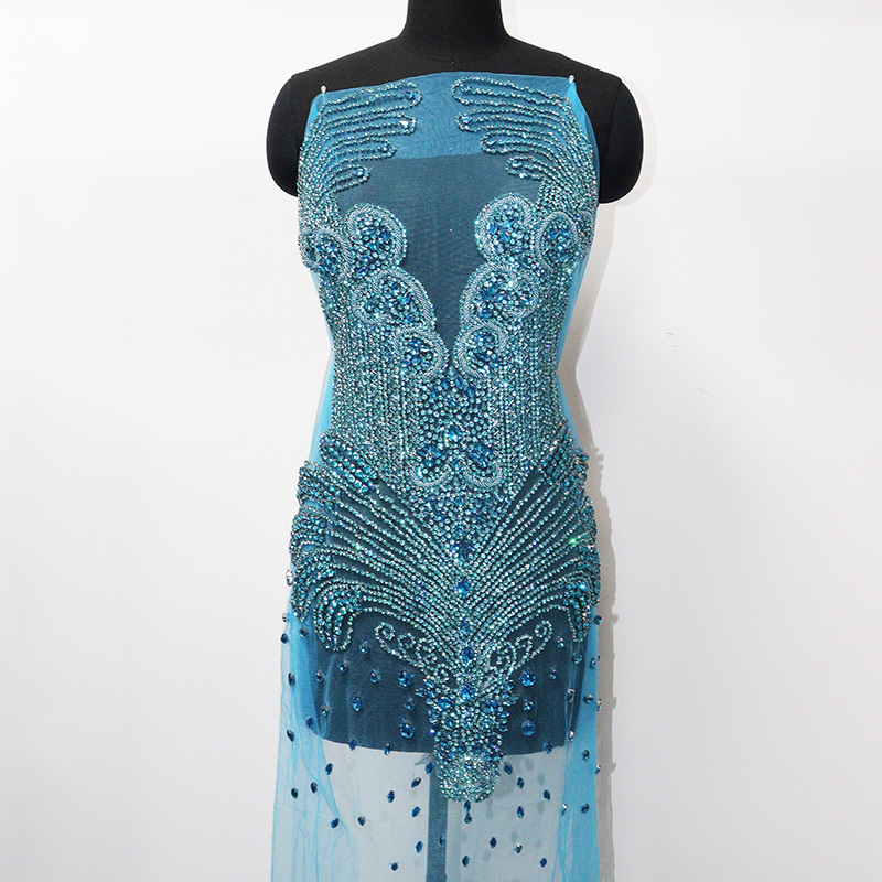 Luxury Beaded Rhinestone Applique for Bridal Evening Dress Wholesale