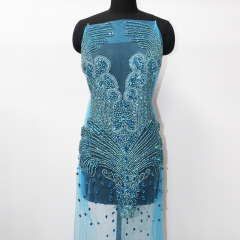 Luxury Beaded Rhinestone Applique for Bridal Evening Dress Wholesale
