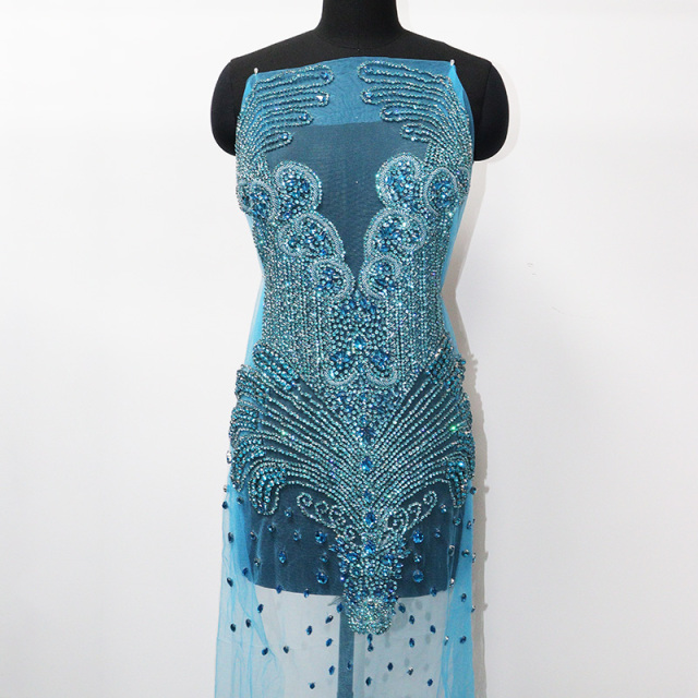 Luxury Beaded Rhinestone Applique for Bridal Evening Dress Wholesale
