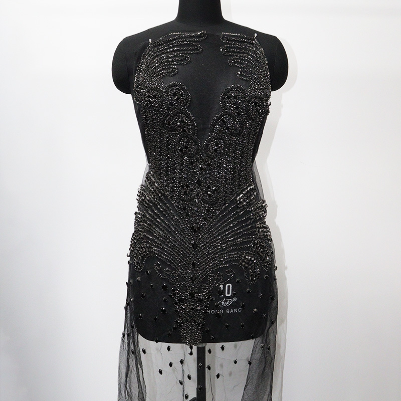 Luxury Beaded Rhinestone Applique for Bridal Evening Dress Wholesale