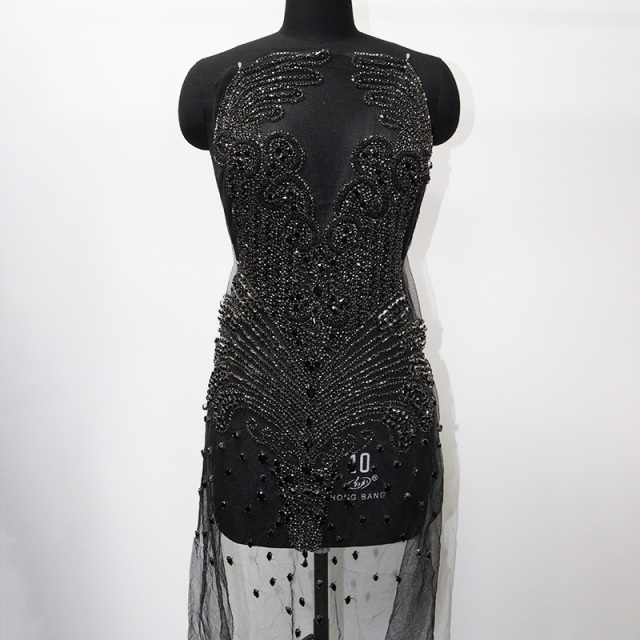 Luxury Beaded Rhinestone Applique for Bridal Evening Dress Wholesale