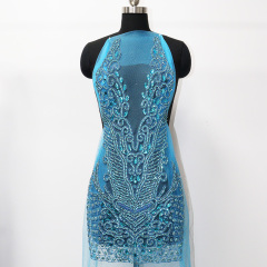 Shiny Beaded Diamond Bodice Applique Custom