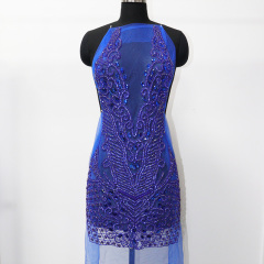 Shiny Beaded Diamond Bodice Applique Custom
