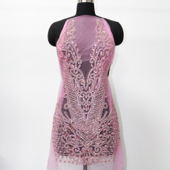 Shiny Beaded Diamond Bodice Applique Custom