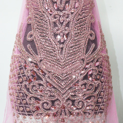 Shiny Beaded Diamond Bodice Applique Custom