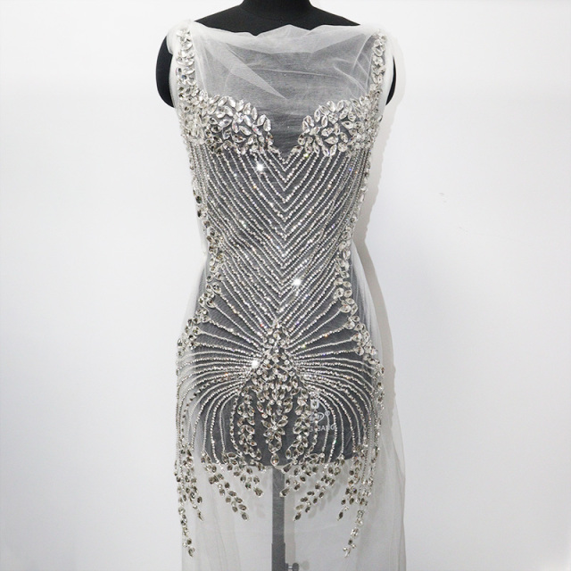 Bling Bling Bridal Rhinestone Appliques for Wedding Dress Exporter