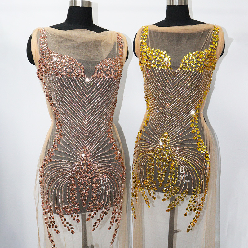 Bling Bling Bridal Rhinestone Appliques for Wedding Dress Exporter