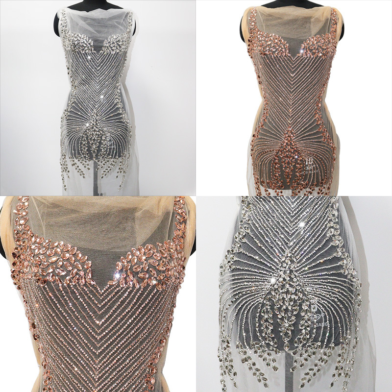 Bling Bling Bridal Rhinestone Appliques for Wedding Dress Exporter