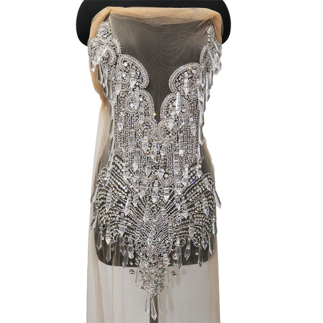 Multi-Style Jeweled Beaded Appliques for Wedding Dresses Manufacturer