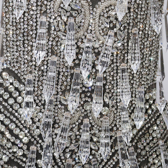 Multi-Style Jeweled Beaded Appliques for Wedding Dresses Manufacturer