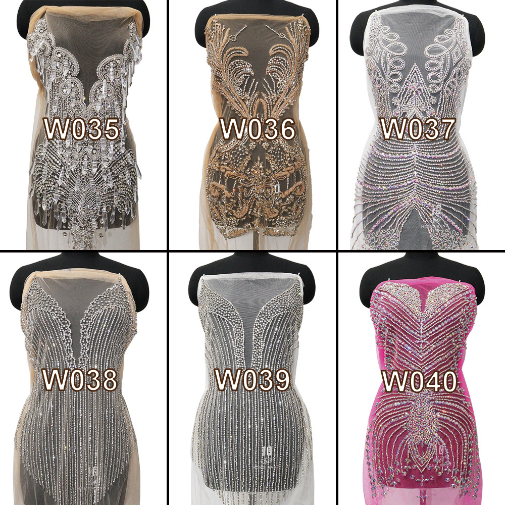 Multi-Style Jeweled Beaded Appliques for Wedding Dresses Manufacturer