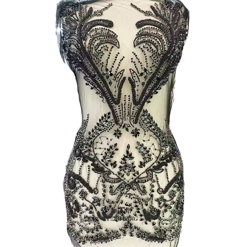 Multi-Style Jeweled Beaded Appliques for Wedding Dresses Manufacturer