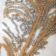 Multi-Style Jeweled Beaded Appliques for Wedding Dresses Manufacturer