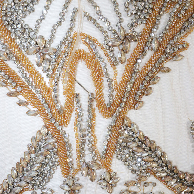 Multi-Style Jeweled Beaded Appliques for Wedding Dresses Manufacturer