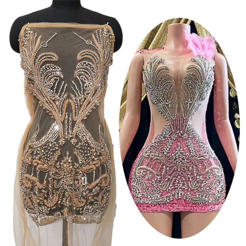 Multi-Style Jeweled Beaded Appliques for Wedding Dresses Manufacturer