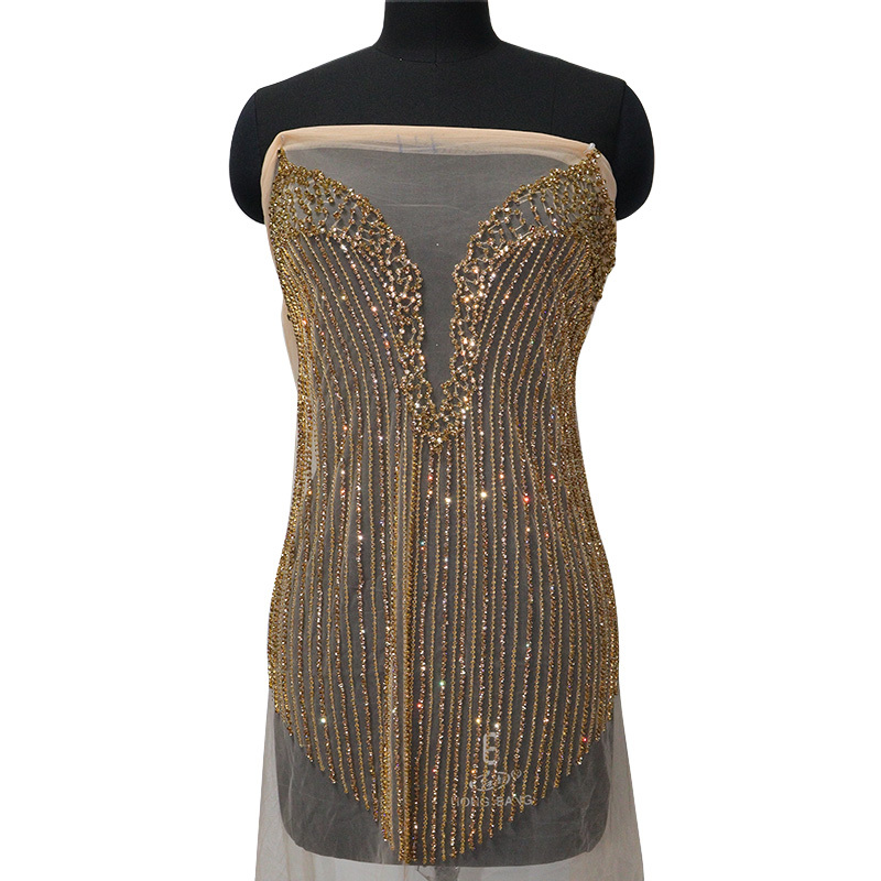 Multi-Style Jeweled Beaded Appliques for Wedding Dresses Manufacturer